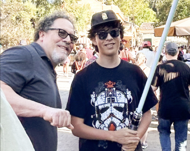 Enrique Huerta '25 Meeting Marvel Director Jon Favreau